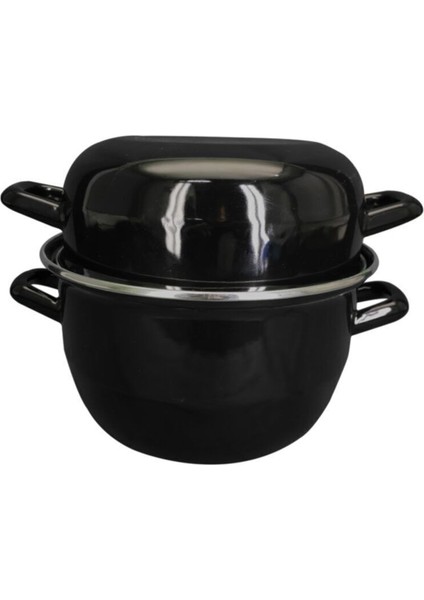 Mavi 20 cm Emaye Midye ve Kızartma Tenceresi, Dayanıklı ve Şık Tasarım