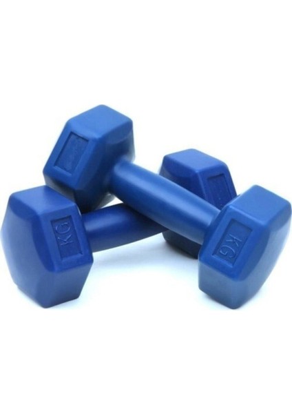 Mavi Plastik 1 kg Dambıl Seti, 2'li Ağırlık Çiftleri