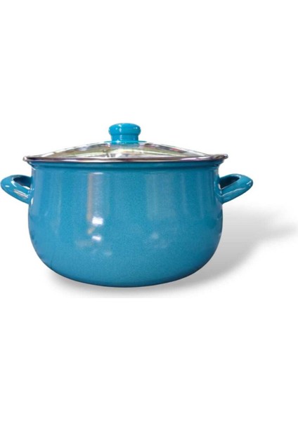 Turkuaz Emaye Tencere, 24 Cm, 6 Litre, Dayanıklı ve Şık Tasarım