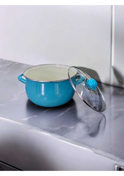 Turkuaz Emaye Tencere, 24 Cm, 6 Litre, Dayanıklı ve Şık Tasarım fiyatları