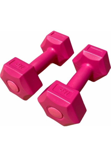 Fuşya Pembe Mini Plates ve Dambıl Seti, Sağlıklı ve Şık Spor Ekipmanı fırsatları