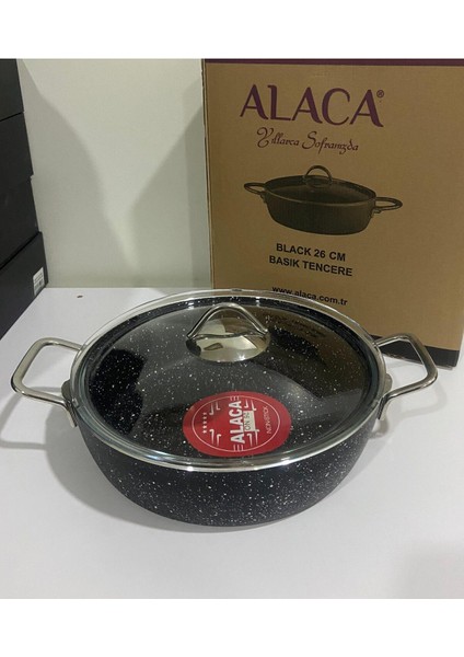 32 cm Ezme Granit Basit Tencere, Dayanıklı ve Şık Mutfak Gereci