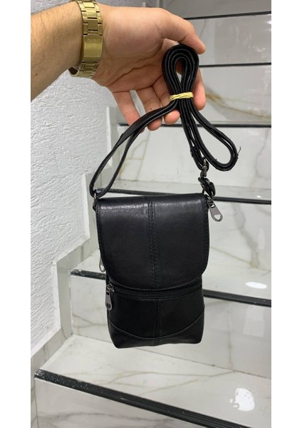 Hakiki Deri Mini Çapraz Çanta