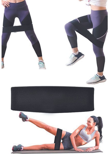 Siyah Orta Sert Direnç Bantı, Pilates, Yoga ve Fitness Egzersizi Için Uygun fiyatları