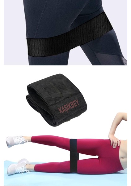 Siyah Orta Sert Direnç Bantı, Pilates, Yoga ve Fitness Egzersizi Için Uygun fırsatları