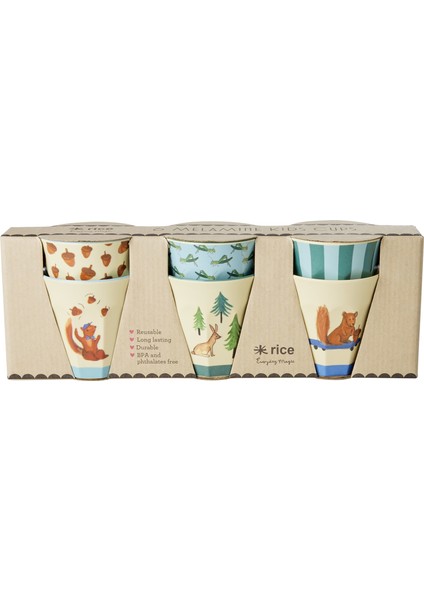 Melamin Küçük Bardak Seti - Happy Forest
