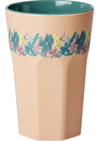 Melamin Bardak - Büyük Boy Yeşil Çiçek