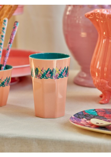 Melamin Bardak - Büyük Boy Yeşil Çiçek fiyatları