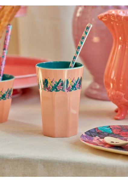 Melamin Bardak - Büyük Boy Yeşil Çiçek modelleri