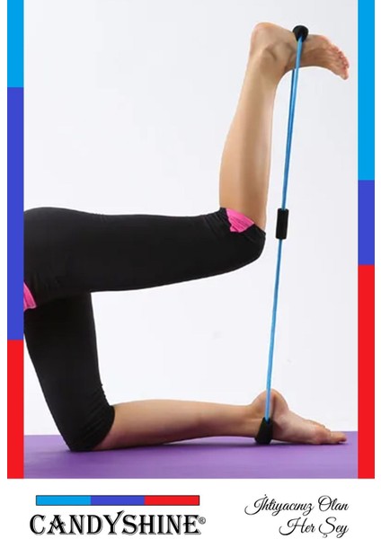 Turuncu Renkli Esneme ve Güçlendirme Lastiği, Yoga ve Pilates Için Ideal Seçenek