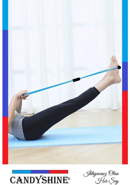 Turuncu Renkli Esneme ve Güçlendirme Lastiği, Yoga ve Pilates Için Ideal Seçenek