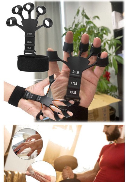 Siyah Parmak Güçlendirme Antrenman Eldiveni, El Sedyesi, Fitness ve Spor Için modelleri