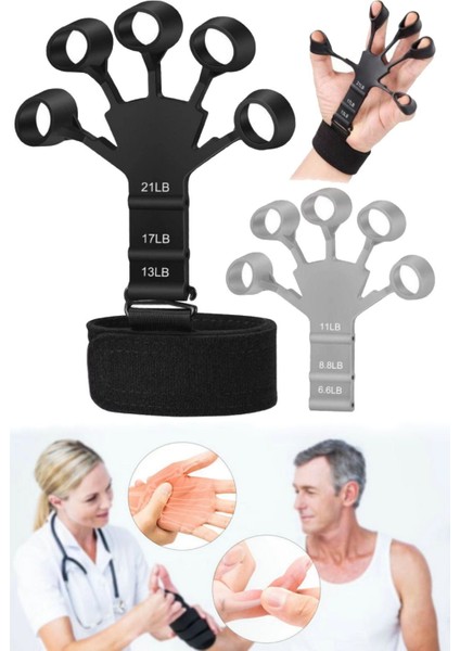 Siyah Parmak Güçlendirme Antrenman Eldiveni, El Sedyesi, Fitness ve Spor Için fırsatları