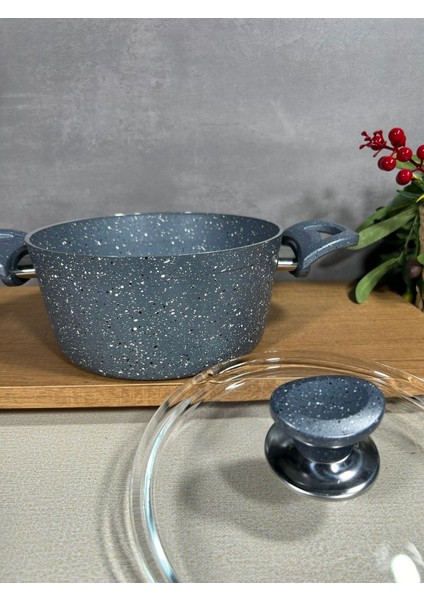 20 cm Gri Granit Derin Ezme Tencere, Şık ve Dayanıklı Mutfak Gereci fiyatları