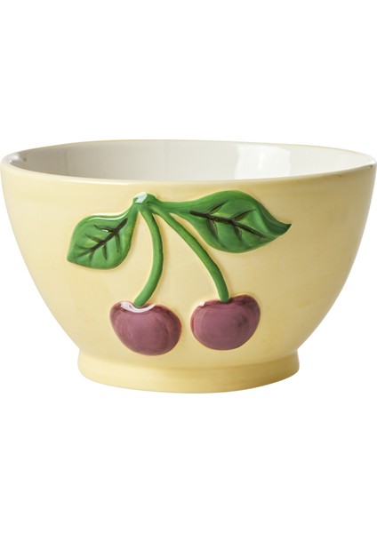 Seramik Kiraz Kase - Sarı