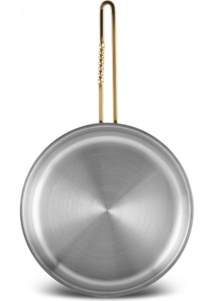 Indüksiyon Tabanlı 14 cm Çelik Tava, Şık Gold Renk