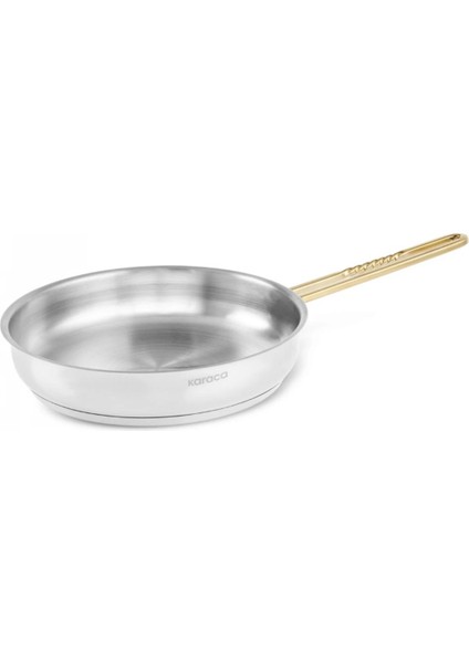 Indüksiyon Tabanlı 14 cm Çelik Tava, Şık Gold Renk