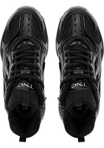 Kadın Suni Deri Siyah/siyah Sneakers & Spor Bot indirimleri