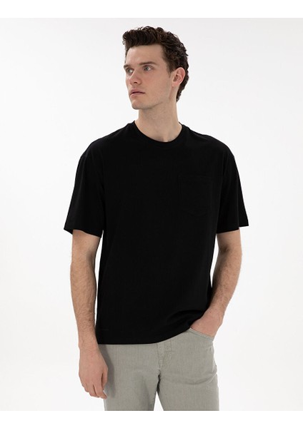 Siyah Comfort Fit Basic Tişört