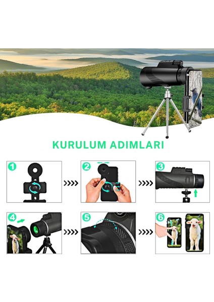 80X100 Taşınabilir Monoküler Dürbün Teleskop Uzun Menzilli Tek Göz Dürbün Avcılık Spor Kamp fırsatları