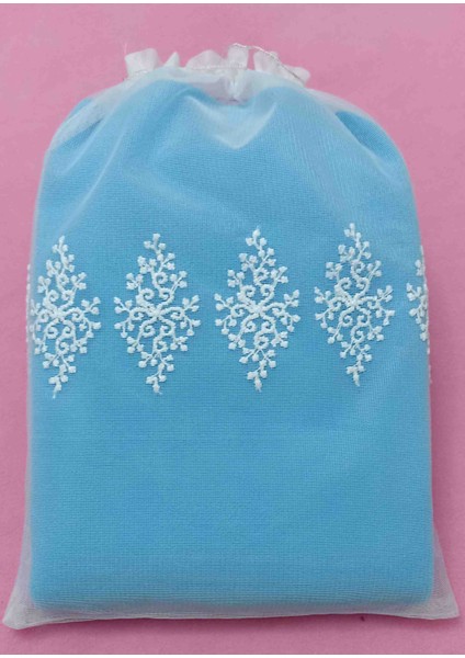 Desenli Tül Kese 25*35 cm Ebatında 6 Adettir Hediyelik Bohçalık Çeyizlik Havlu Terlik Kesesi