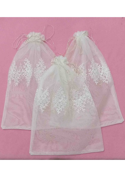 Desenli Tül Kese 25*35 cm Ebatında 6 Adettir Hediyelik Bohçalık Çeyizlik Havlu Terlik Kesesi fiyatları
