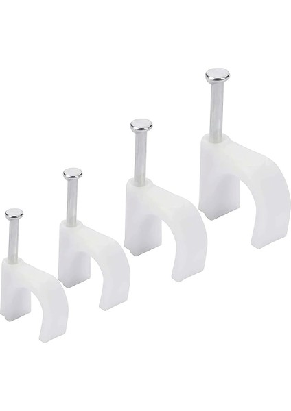 8 Numara Çelik Çivili 25 mm Kroşe 4X16 Antigron Kablolar Için (100LÜ Poşet) (5047)