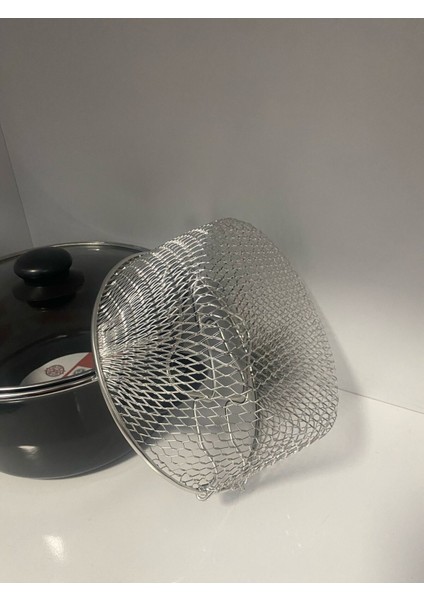 Siyah Emaye Cam Kapaklı Kızartma Tencere 22 Cm, Dayanıklı ve Şık Tasarım fiyatları