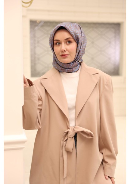 Twill Ipek Eşarp - 11464-51 Açık Mavi Lila modelleri