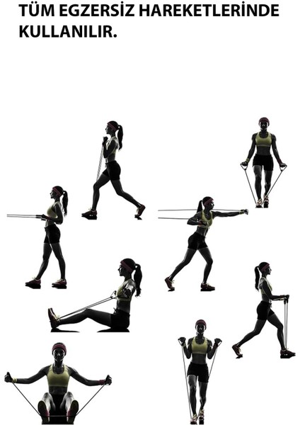 125 cm Tutamaçlı Direnç Lastiği, Yoga, Pilates ve Boks Egzersizleri Için Uygun modelleri