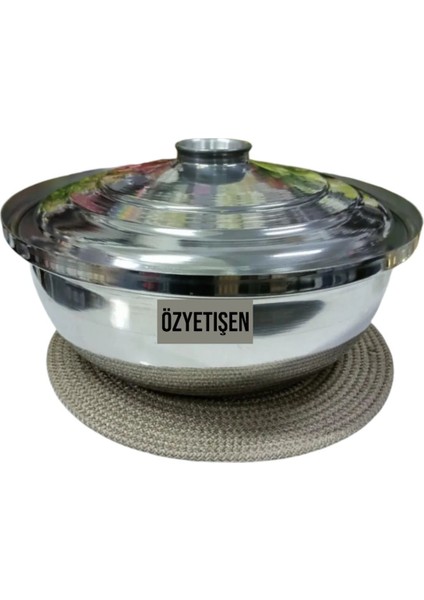 28 cm Alüminyum Tencere, 4 Litre, Gri, Dayanıklı ve Şık Tasarım