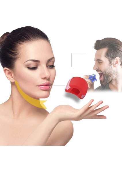 Kırmızı Silikon Çene Egzersiz Topu, Sağlıklı ve Kaliteli Sınıf Ürün