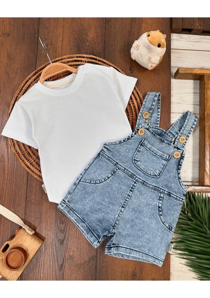 Kot Kumaş Şık Askılı 2li Erkek Bebek Takım fiyatları