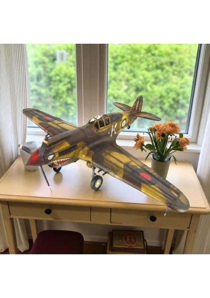 Jayland Retro Metal Uçak Biblo – Büyük Boy Dekoratif Model – 50x44x16,5 cm modelleri