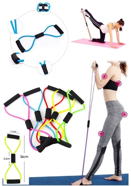 Siyah Pilates ve Yoga Egzersiz Lastiği, Spor ve Kondisyon Için Ideal fiyatları