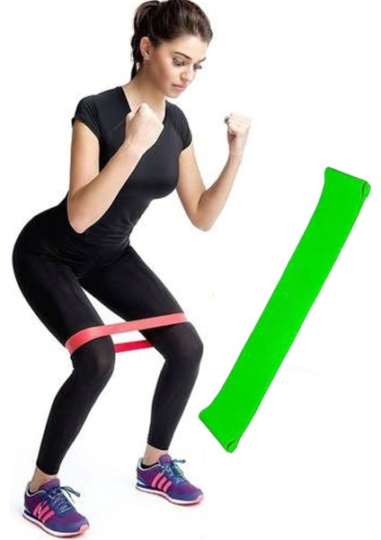 Yeşil Çok Amaçlı Egzersiz Lastiği, Fitness ve Pilates Için Uygun