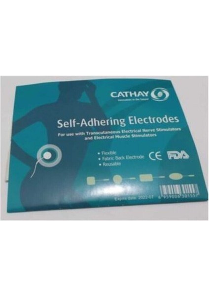 Ince Girişli 5x9 cm Tens Elektrodu, Beyaz, Kaliteli ve Güvenilir Ürün