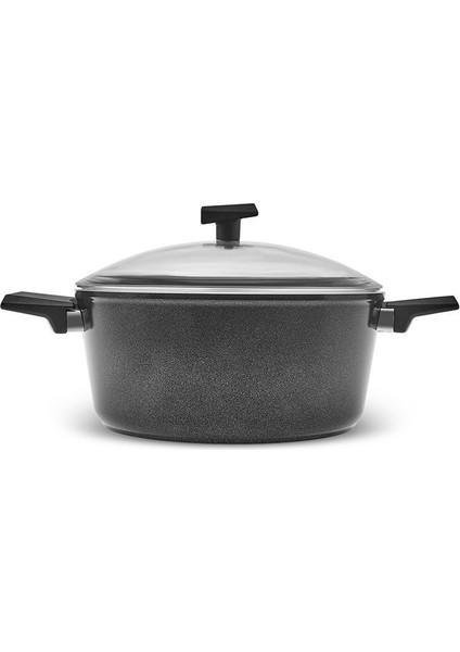 20 cm Siyah Cam Tencere, Dayanıklı ve Şık Mutfak Gereçleri