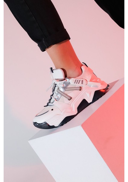 Beyaz-Çok Renkli Kadın Sneaker 98-65160 modelleri