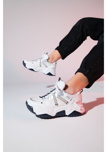Beyaz-Çok Renkli Kadın Sneaker 98-65160 indirimleri