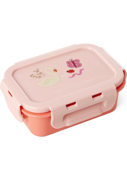 Plastik Small Lunchbox - Pembe Vahşi Yaşam