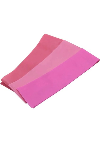 Pembe Pilates Bandı Egzersiz Direnç Lastiği Seti, 3'lü, Dayanıklı ve Kullanışlı