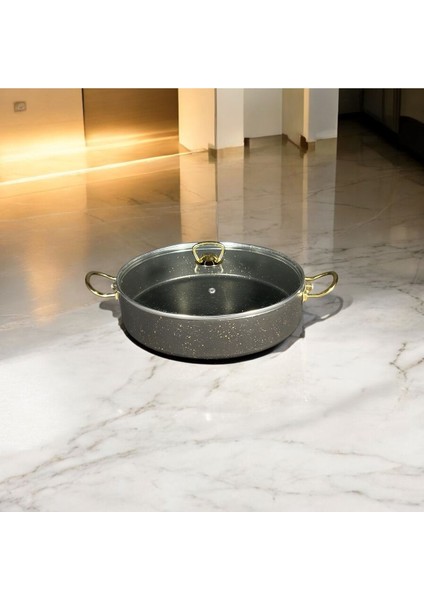 30 cm Granit Temel Tencere, Şık ve Dayanıklı Ev Mutfak Ürünü