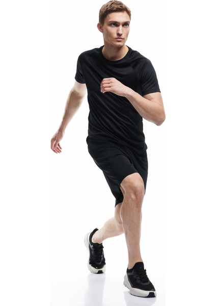 Yeni Sezon Kısa Kollu Bisiklet Yaka Reglan Kol Arkası Baskılı Slim Fit Spor Tişört fiyatları