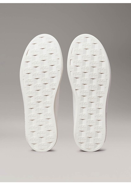 Beyaz Kadın Deri Sneaker YW0YW014440K6