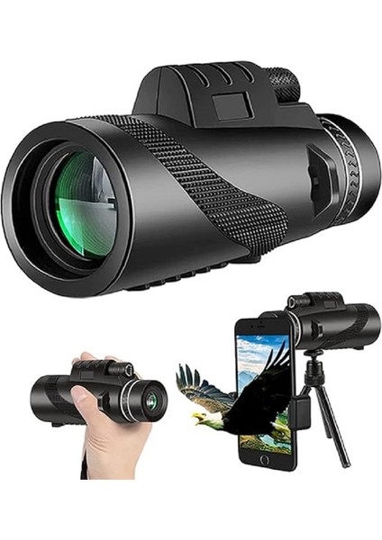 Tek Göz Dürbün Hd Zoom Teleskop Tripot Telefon Kamera El Dürbünü 80X Monoküler Taşınabilir modelleri