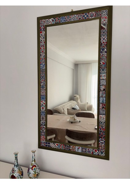 Kütahya Çini Magnet Ayna 64*121 cm Boy Aynası