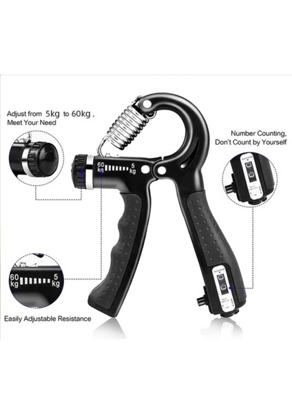 Renkli Ayarlanabilir El Yayı 60 Kg, 5 Kg, Bilek ve Kol Güçlendirme Aracı fırsatları