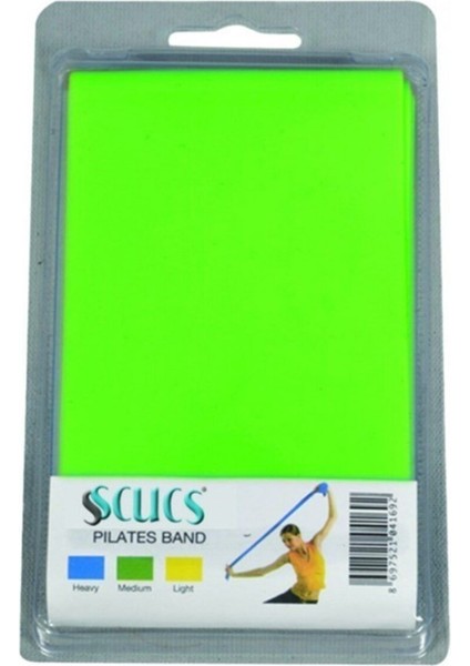Yeşil 8X120 cm Orta Sert Pilates Bandı, Esnek ve Dayanıklı Egzersiz Ekipmanı
