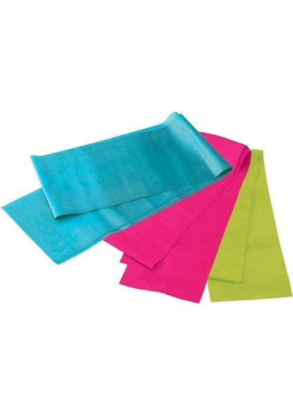 Yeşil 3'lü Pilates ve Plates Egzersiz Direnç Lastiği Seti